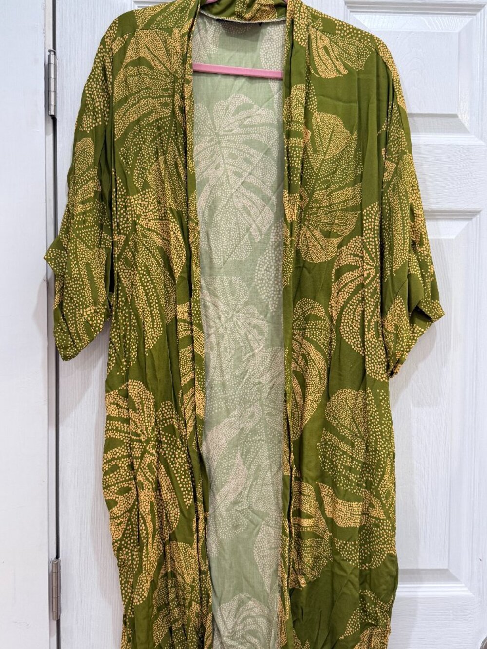 NWOT Lexbreezy Hawaii green kimono one size